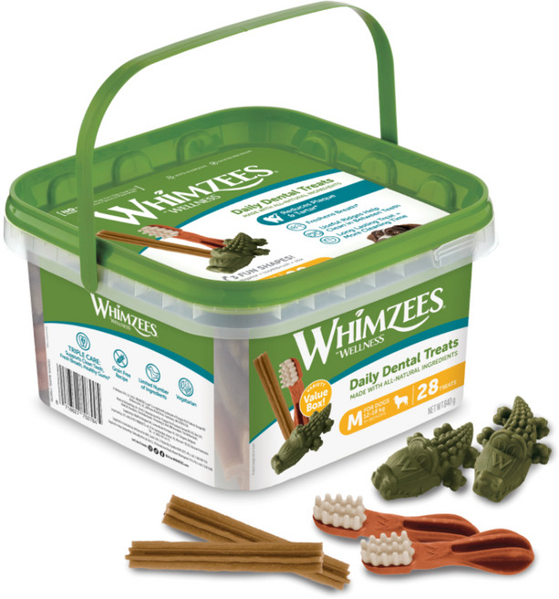 웰니스윔지스 강아지 껌 버라이어티팩 M, 덴탈, 840g, 1개