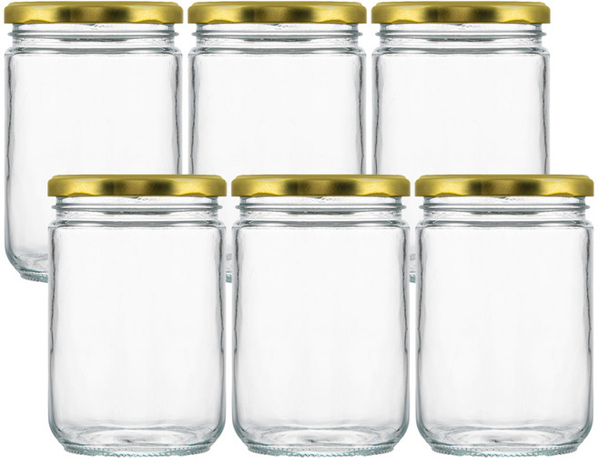 코멧 홈 원형 유리병, 6개, 500ml