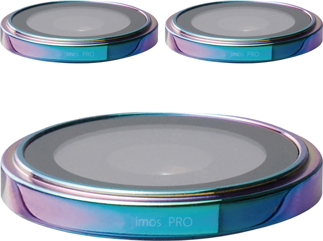 imos 藍寶石鏡頭保護鏡 不鏽鋼材質 燒鈦色 3顆, 1套