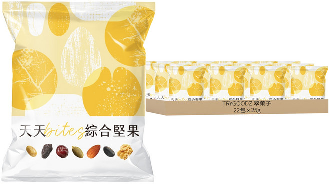TRYGOODZ 翠菓子 天天Bites綜合堅果, 25g, 22包