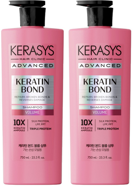 케라시스 어드밴스드 케라틴 본드 볼륨 샴푸, 2개, 750ml