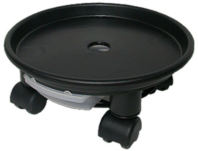 플라팜 이동식 동그리 화분받침대, 블랙, 1개