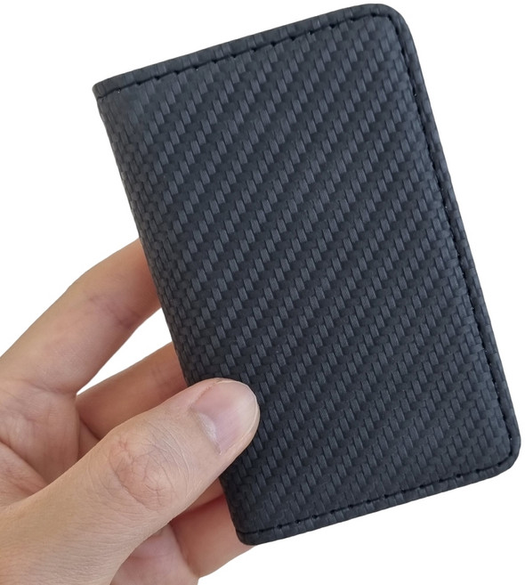 포비카 우븐 패턴 마그네틱 명함지갑