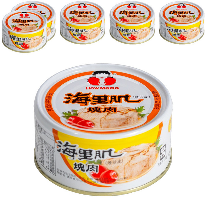 東和食品 How Mama 海里肌罐頭, 185g, 6罐