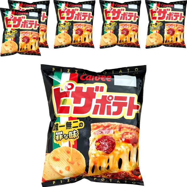 Calbee 卡樂比 Pizza Potato 洋芋片 披薩風味, 60g, 6包
