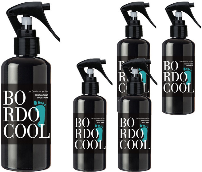 Bordo 薄荷清涼足部噴霧, 1入, 5個, 150g