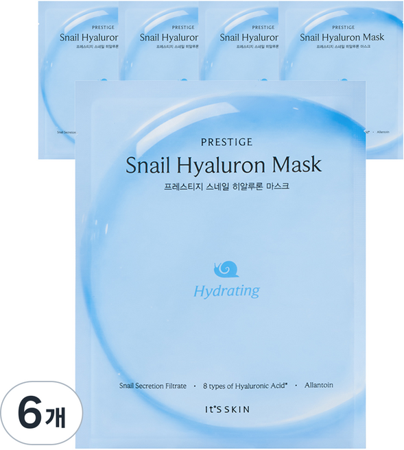 잇츠스킨 프레스티지 스네일 히알루론 마스크, 5개입, 6개