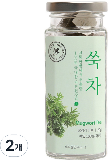 우리꽃연구소 쑥차 삼각티백, 2개, 20개입, 20g