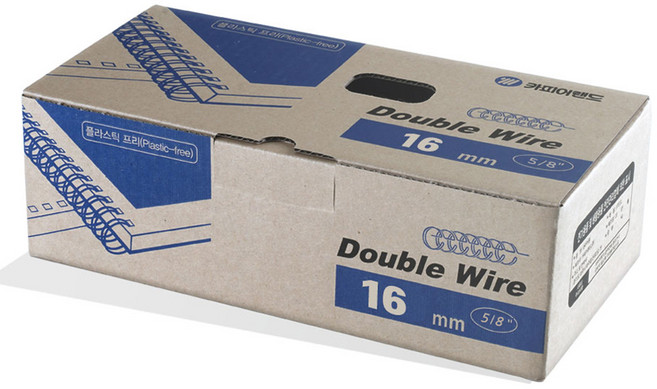 카피어랜드 3:1 더블 와이어링 60개입, 16mm, 검정색, 1개