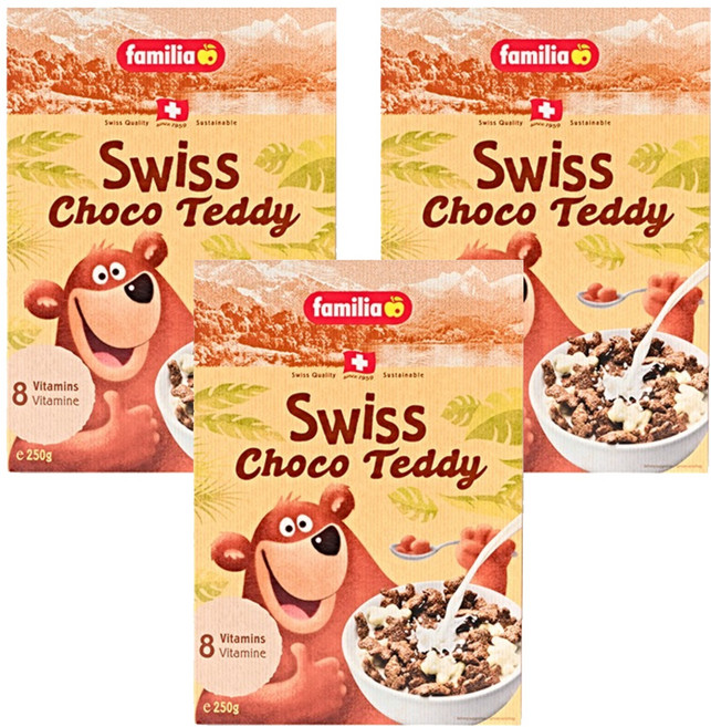패밀리아 스위스 초코 시리얼, 250g, 3개