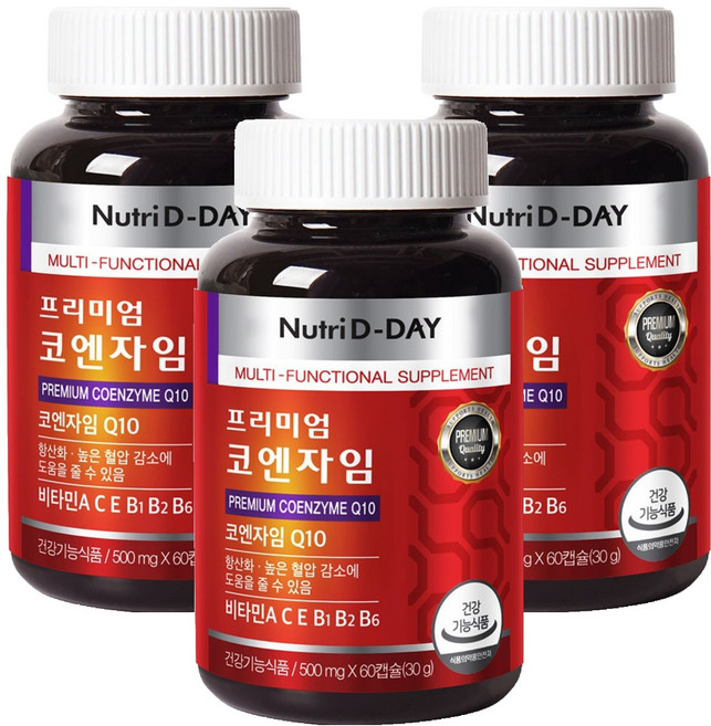 뉴트리디데이 프리미엄 코엔자임 Q10, 60정, 3개