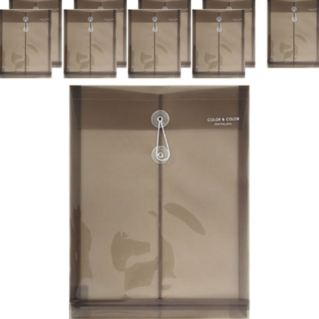 모닝글로리 1200 컬러 세로형 봉투화일, 스모키, 10개