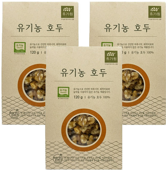 유가원 유기농 호두, 120g, 3개