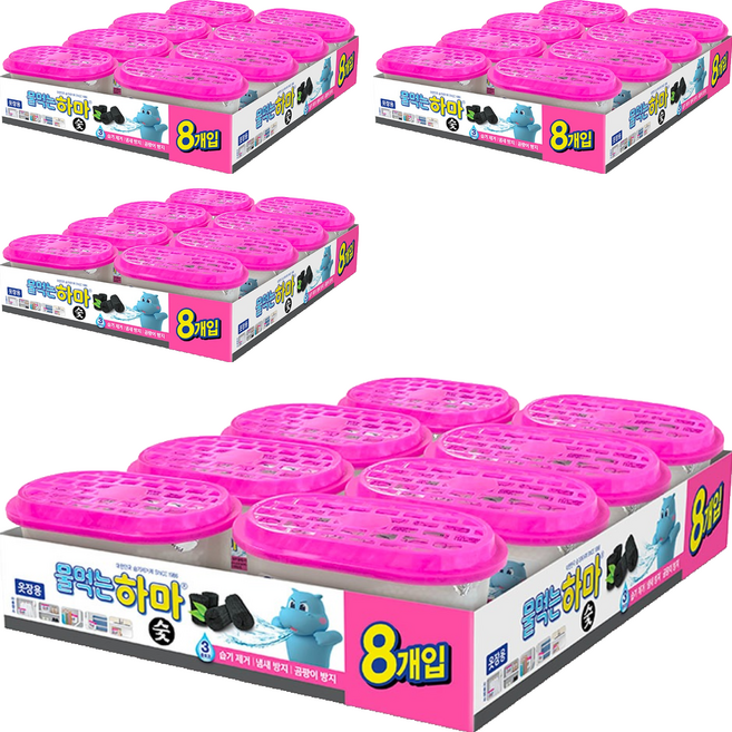 물먹는하마 참숯 제습제 본품, 280g, 32개