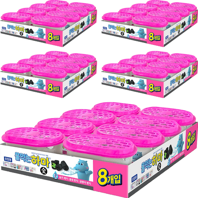 물먹는하마 참숯 제습제 본품, 280g, 40개