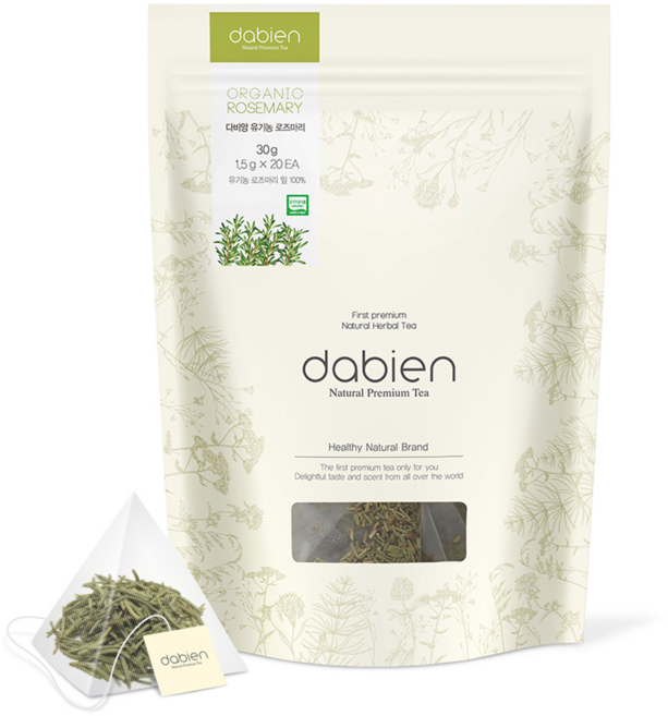 다비앙 유기농 로즈마리차 생분해티백, 1.5g, 20개입, 1개