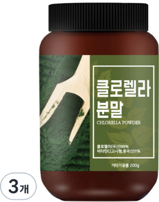 건강스토리 클로렐라 분말, 3개, 200g - 쿠팡