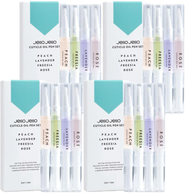 젤로젤로 큐티클 네일 오일펜 4종 세트, 12ml, 4개