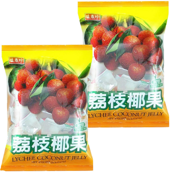 盛香珍 蒟蒻椰果 荔枝, 420g, 2袋