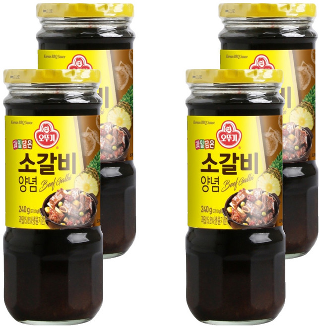 오뚜기 버섯과야채 소갈비양념, 240g, 4개