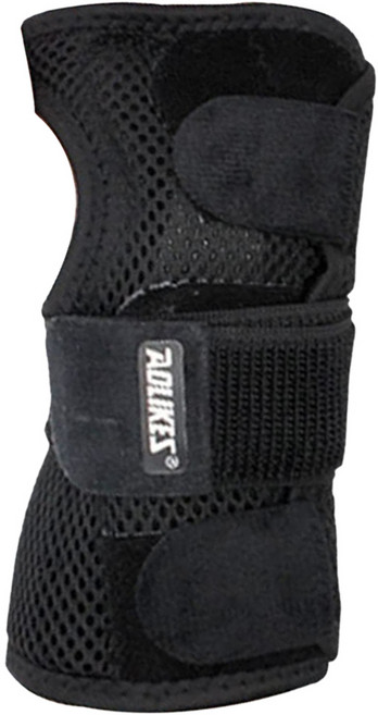 AOLIKES 奧力克斯 雙金屬板固定護腕 尼龍聚酯纖維材質 建議手腕圍21~23cm 右手, 黑色, 1個