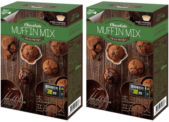 브레드가든 BG 초코 머핀 믹스, 380g, 2개