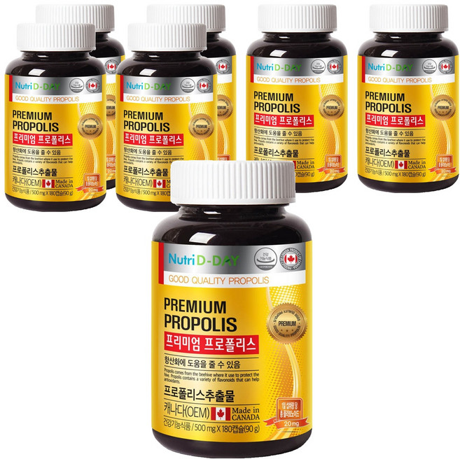 Nutri D-DAY 頂級蜂膠, 180錠, 7個