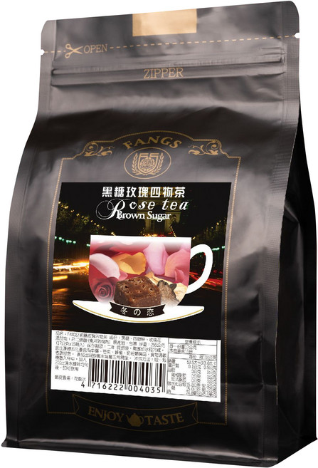 FANGS 方氏 黑糖玫瑰四物茶, 17g, 15個, 1袋