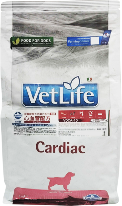 Farmina 法米納 VD10 獸醫天然處方系列 心血管CA 處方犬糧, 2kg, 1袋, VD10 心血管配方
