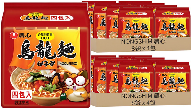 NONGSHIM 農心 香辣海鮮味烏龍麵, 120g, 64包