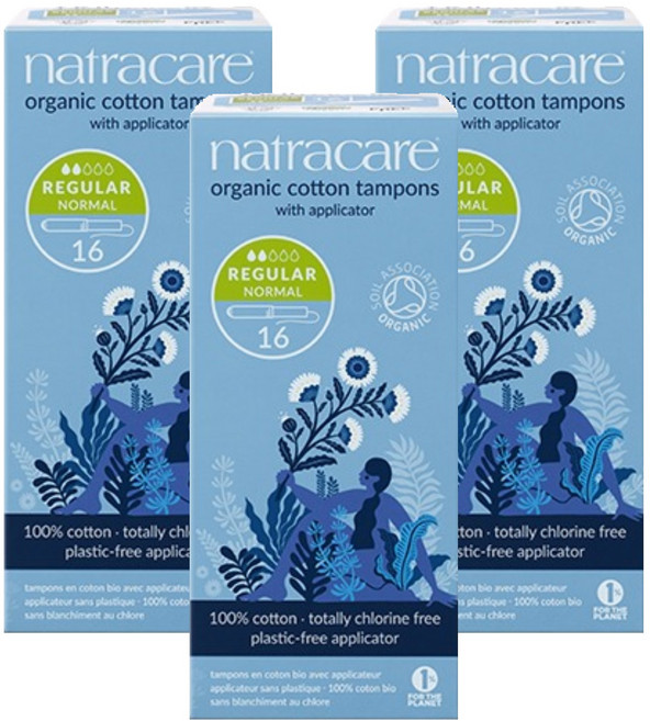 나트라케어 탐폰 어플리케이터, 16개입, 3개, 레귤러