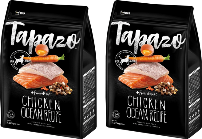 Tapazo 特百滋 成幼犬 凍乾三重奏, 低敏海魚配方, 2.27kg, 2袋