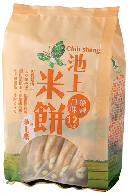 池上鄉農會 池上米餅 椒鹽口味, 150g, 1包