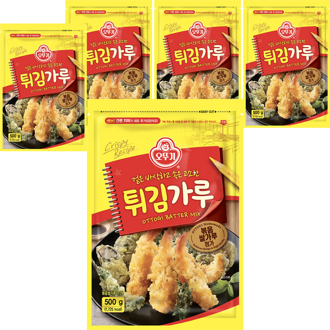 오뚜기 튀김가루, 500g, 5개