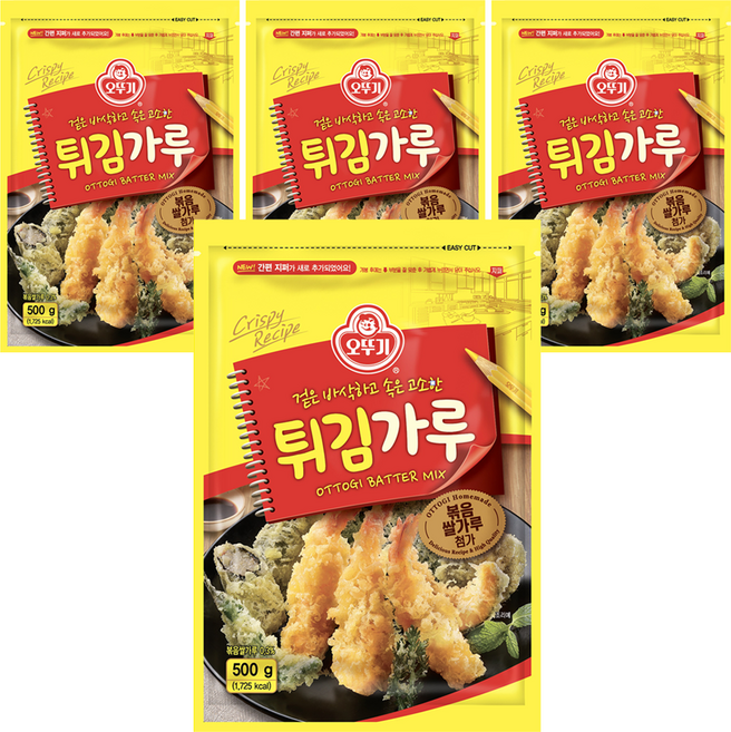 오뚜기 튀김가루, 500g, 4개