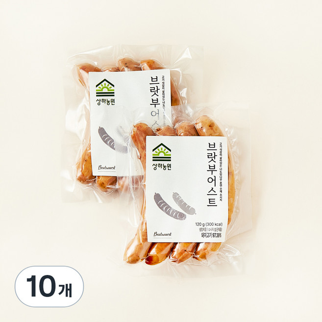 상하농원 브랏부어스트, 120g, 10개