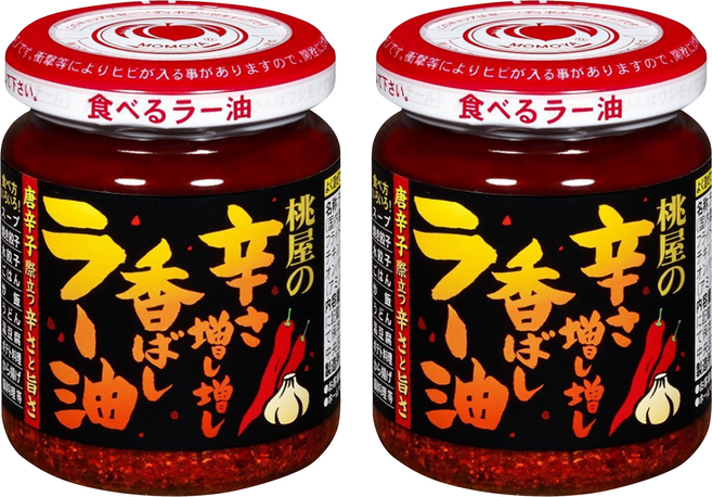 桃屋 蒜香辣油 加強版, 105g, 2罐