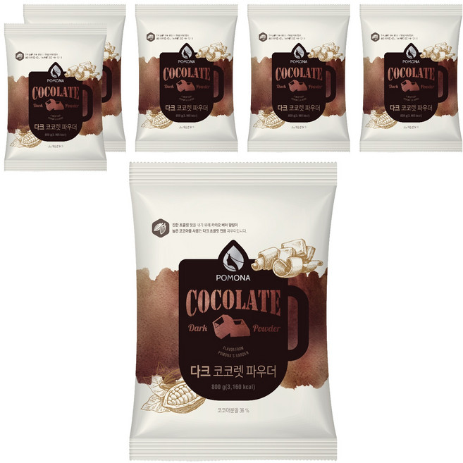 포모나 다크 코코렛 라떼 파우더, 800g, 6개