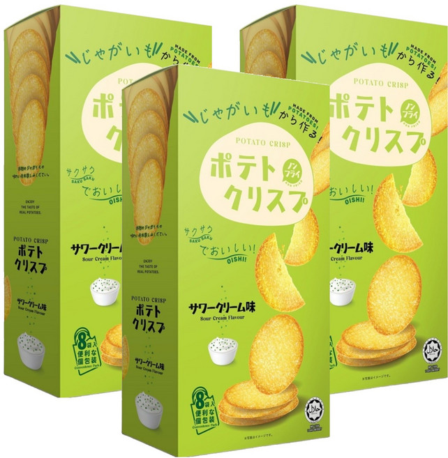 Win2 日本版 馬鈴薯脆餅 洋蔥酸奶味, 3盒, 160g