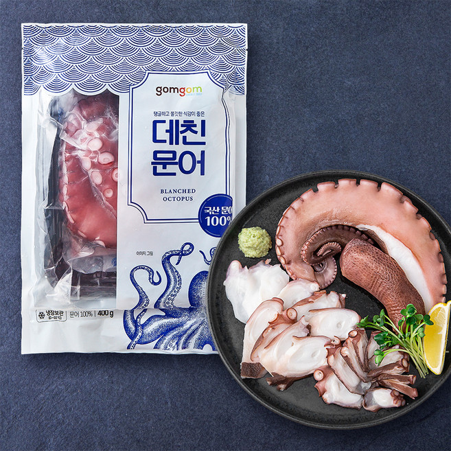 곰곰 데친문어, 400g, 1개