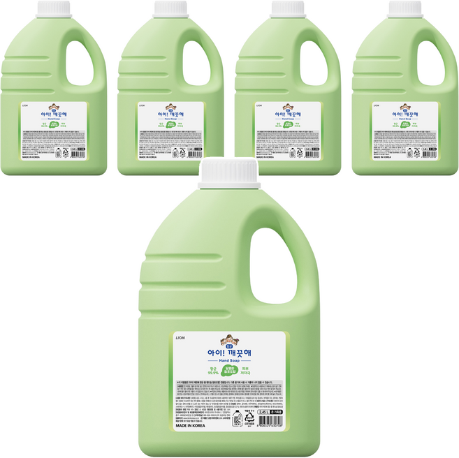 아이깨끗해 항균 폼 핸드솝 청포도향 리필, 5개, 2.45L