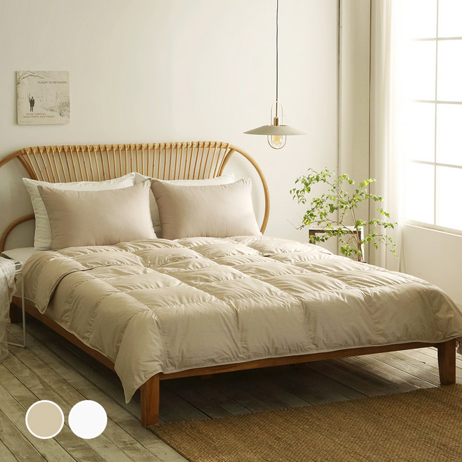 라셀렌 폴란드 90 여름 컬러 구스다운 이불, 오트밀