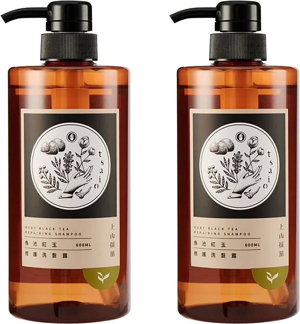 tsaio 上山採藥 修護洗髮露 魚池紅玉, 2瓶, 600ml