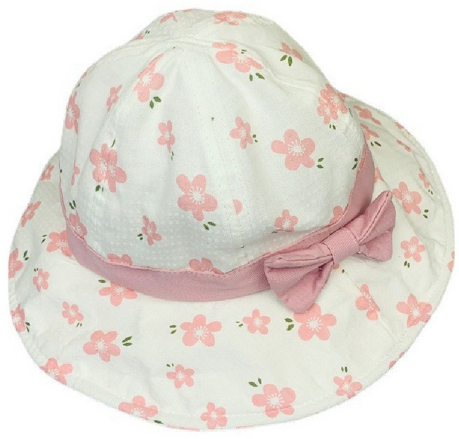 兒童款 透氣防曬遮陽帽 粉色小花