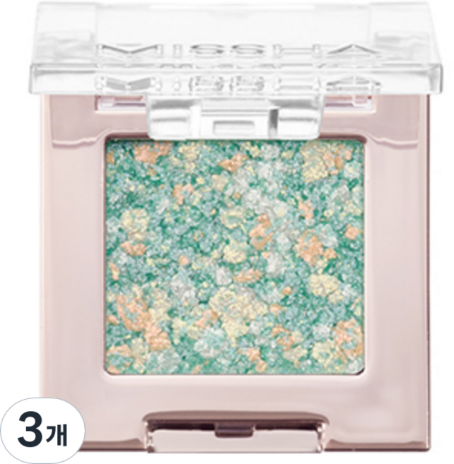 미샤 글리터 프리즘 아이섀도 2g, No 22 민트 프리즘, 3개