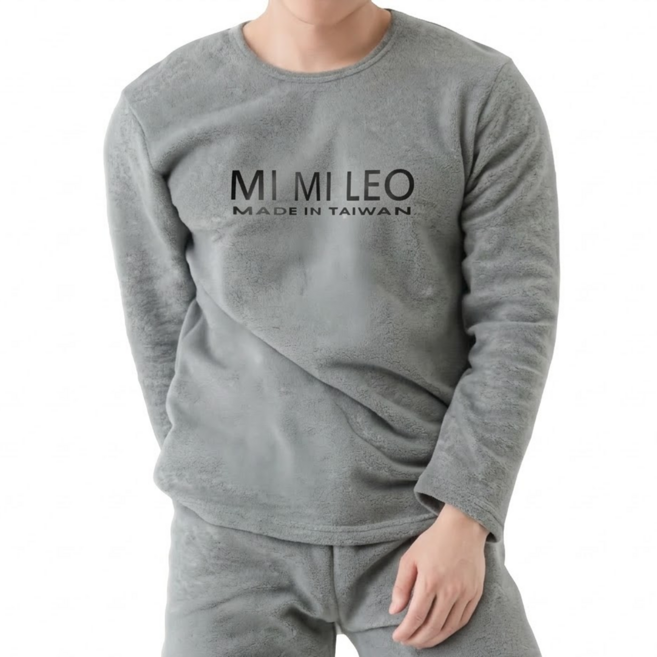 MI MI LEO 保暖刷毛居家LOGO休閒服