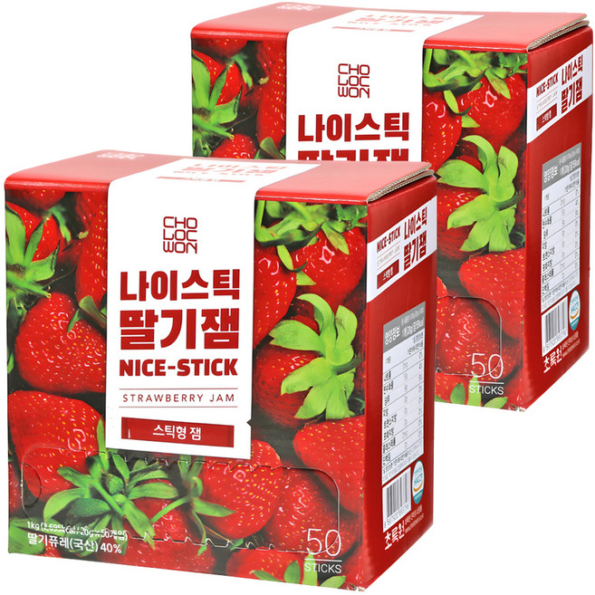초록원 나이스틱 딸기잼 50p, 1kg, 2개