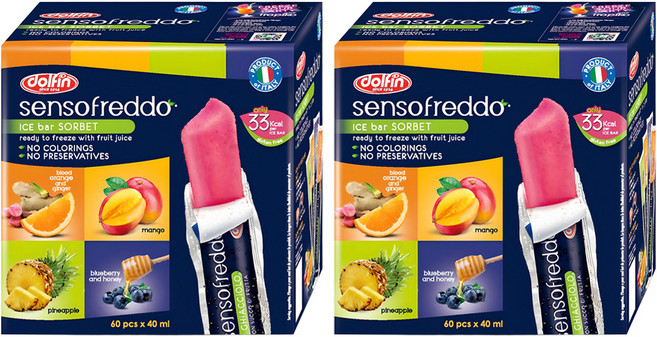 돌핀 센소프레도 얼려먹는 아이스바, 2.4L, 2개