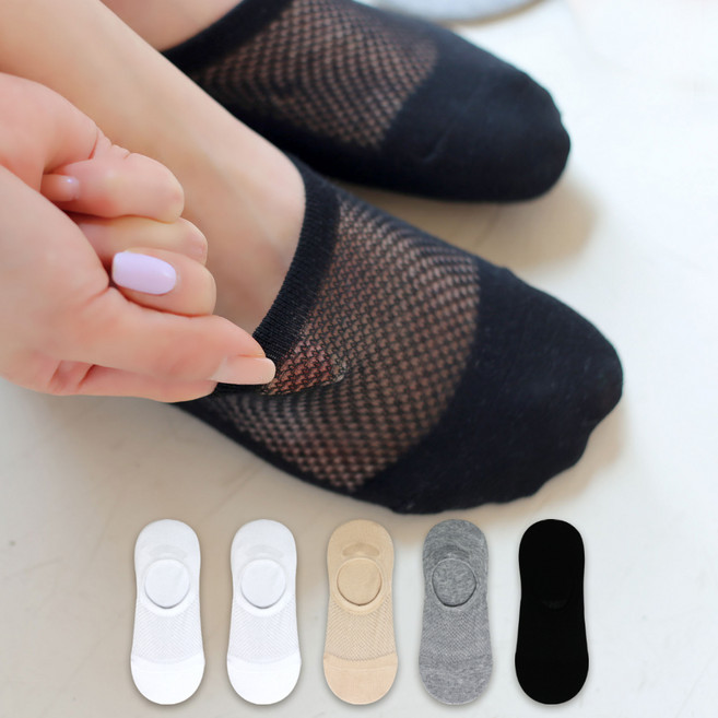 이지레그 여성용 쿨망사 페이크삭스 5켤레 세트