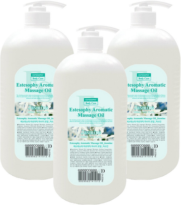 에스테소피 아로마틱 마사지 오일 쟈스민, 1L, 3개